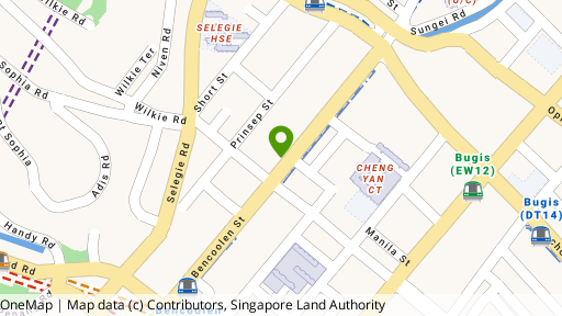 Map showing the location of 131 Bencoolen Street