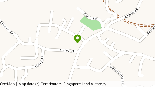 Map showing the location of Tanglin Hill Meadows