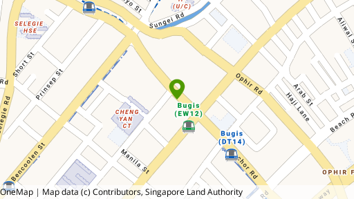 Map showing the location of 157 Rochor Road
