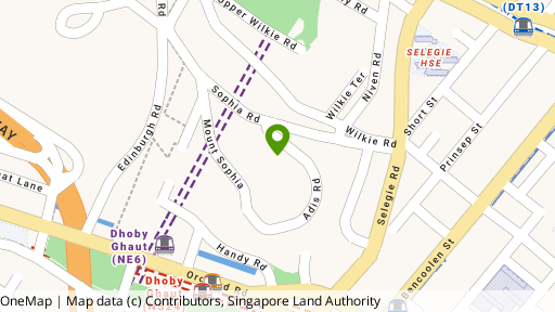 Map showing the location of Parc Sophia