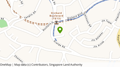 Map showing the location of The Grange