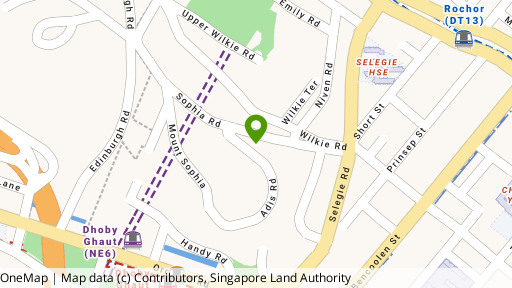 Map showing the location of Sophia Lodge
