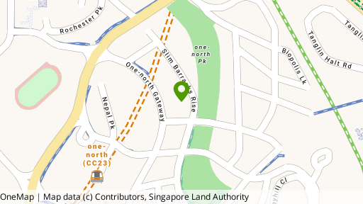 Map showing the location of One-North Residences