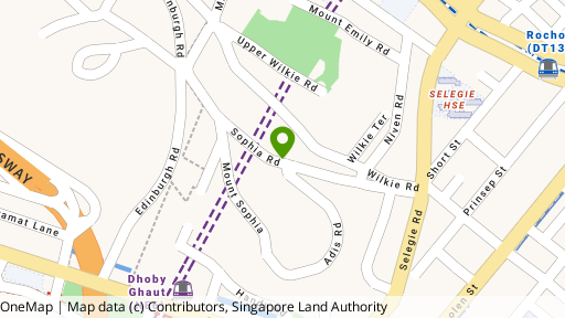 Map showing the location of Residency @ Mount Sophia