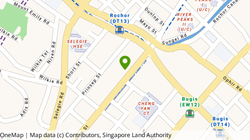 Map showing the location of Burlington Square