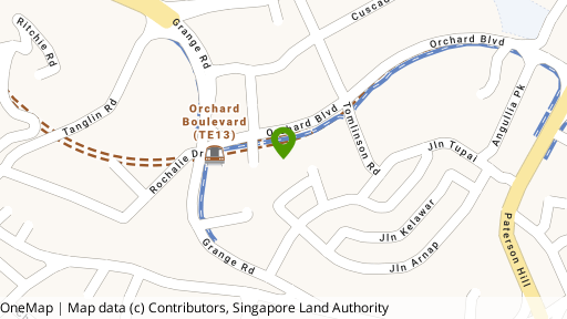 Map showing the location of Orchard Bel Air