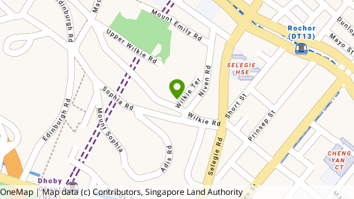 Map showing the location of Hock Mansion