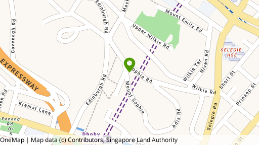 Map showing the location of Casa Sophia
