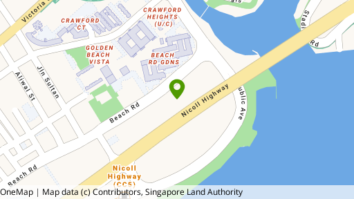 Map showing the location of Golden Mile Complex