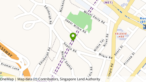Map showing the location of 85 Wilkie Road