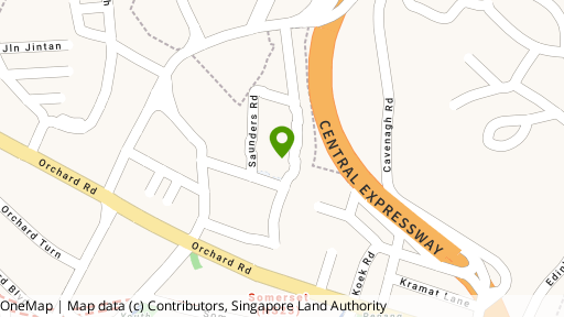 Map showing the location of Emerald Hill Conservation Area