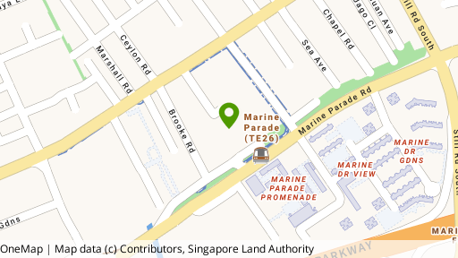 Map showing the location of Marine Blue