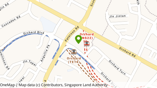 Map showing the location of The Orchard Residences