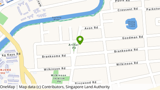 Map showing the location of 61 Goodman Road