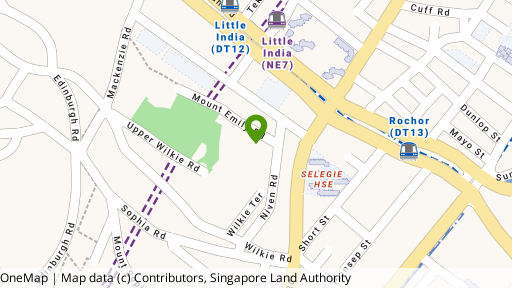 Map showing the location of Emily Residence