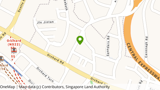 Map showing the location of Orchard Hills Residences