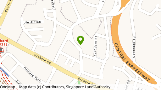 Map showing the location of Silver Tower