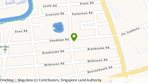 Map showing the location of Goodman Crest