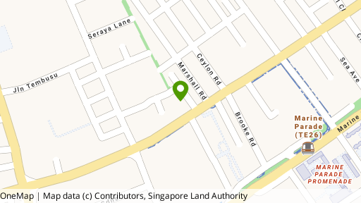 Map showing the location of The Odeon Katong
