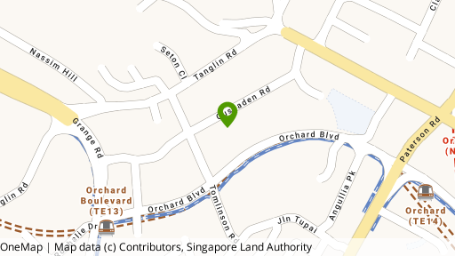 Map showing the location of Cuscaden Residences