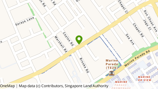 Map showing the location of The Red House