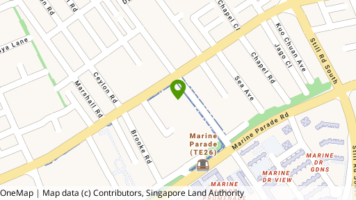 Map showing the location of Katong Mall