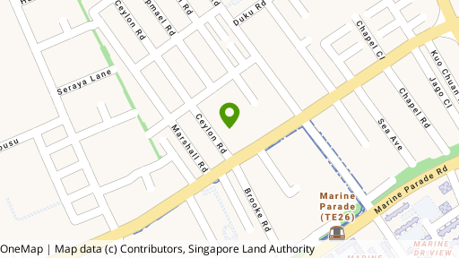 Map showing the location of Spring @ Katong