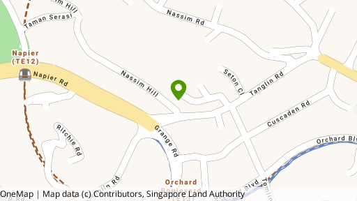 Map showing the location of 8 Nassim Hill