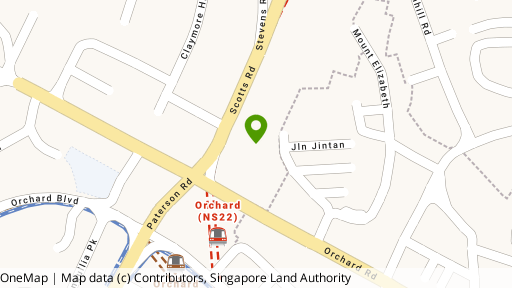 Map showing the location of Scotts Square