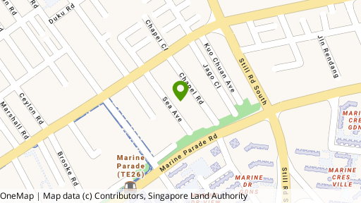 Map showing the location of East Galleria