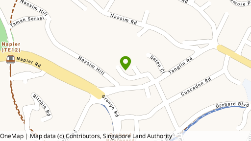 Map showing the location of Tanglin Residences
