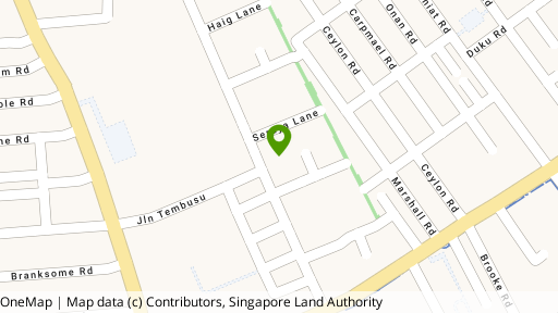 Map showing the location of Haig Apartments