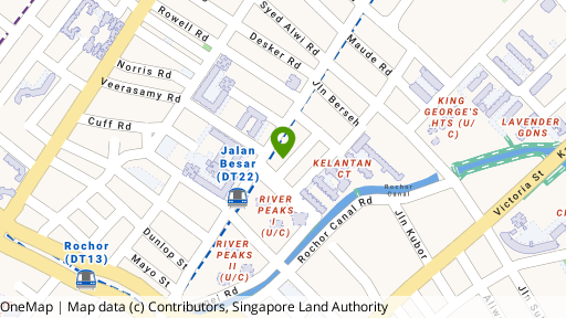 Map showing the location of 3 Kelantan Lane