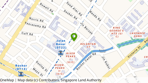 Map showing the location of 9 Kelantan Lane