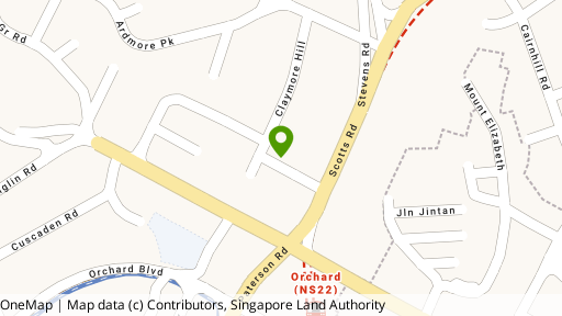 Map showing the location of Claymore Plaza