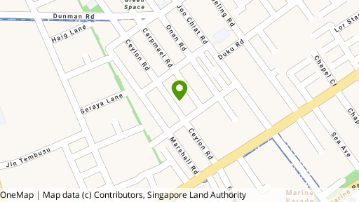 Map showing the location of Bellezza @ Katong