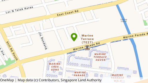 Map showing the location of Marine Parade Garden
