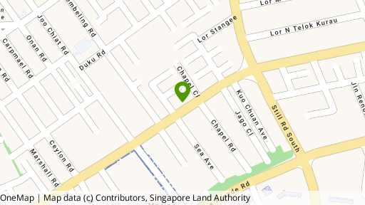 Map showing the location of 191A East Coast Road