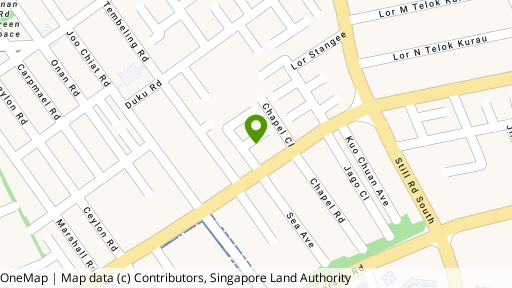 Map showing the location of Cheow Keng Garden