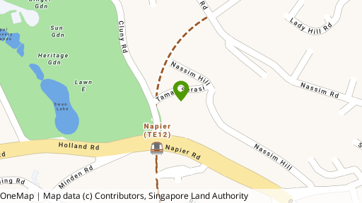 Map showing the location of Botanic Gardens Mansion