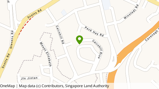 Map showing the location of The Peak @ Cairnhill II