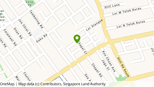 Map showing the location of Chapel Close