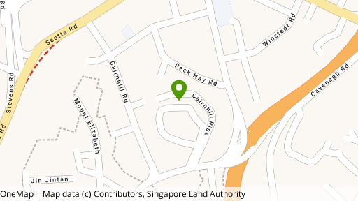 Map showing the location of The Peak @ Cairnhill I