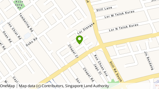 Map showing the location of 8B Stangee Place