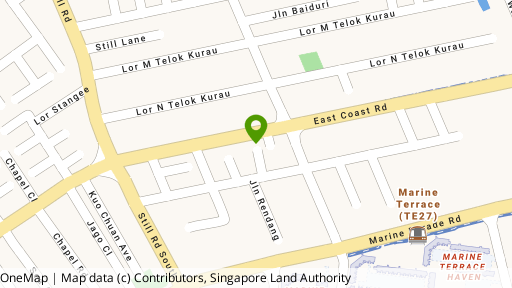Map showing the location of 390B East Coast Road