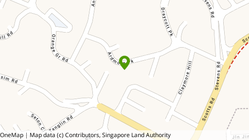 Map showing the location of Heritage Apartments