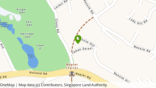 Map showing the location of Botanic Gardens View