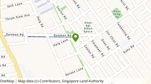 Map showing the location of 107 Ceylon Road