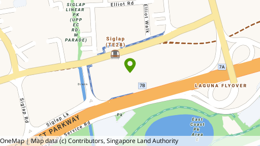 Map showing the location of Laguna Park