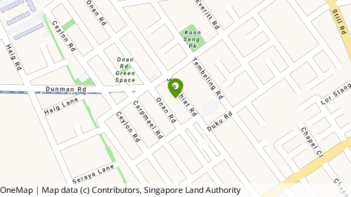 Map showing the location of Onan Court